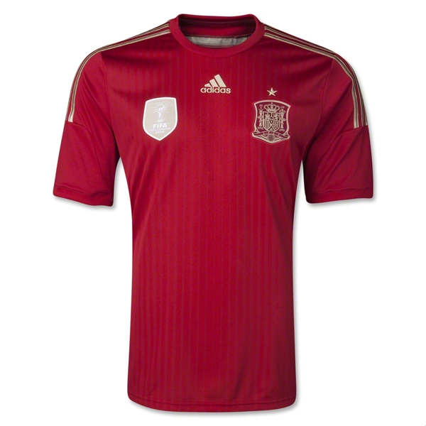 2014 Spain Home Red Jersey Whole Kit(Shirt+Shorts+Socks) - Click Image to Close