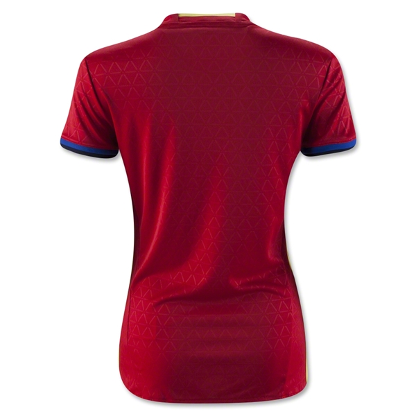 Spain Home 2016 Women's Soccer Jersey - Click Image to Close