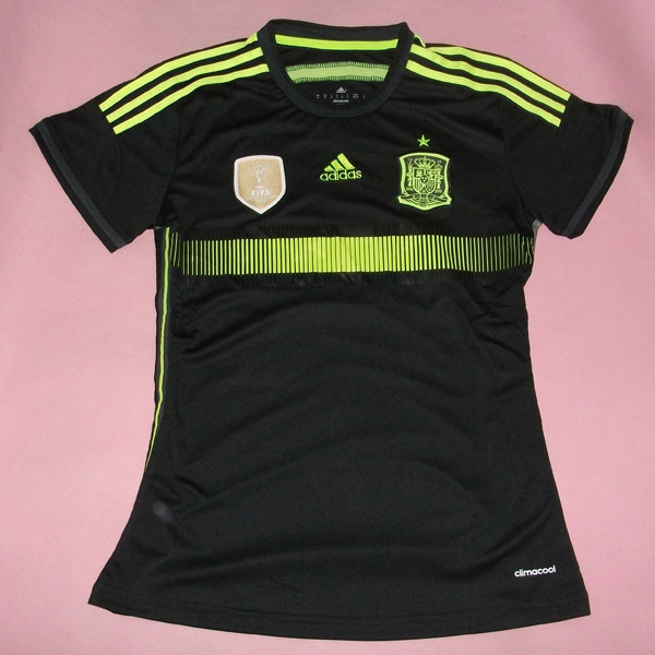 Women 2014 World Cup Spain Away Soccer Jersey Kit - Click Image to Close