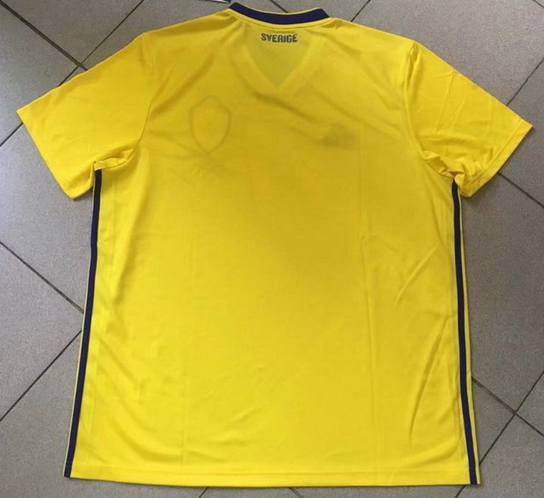 Sweden Home 2018 World Cup Soccer Jersey Shirt - Click Image to Close