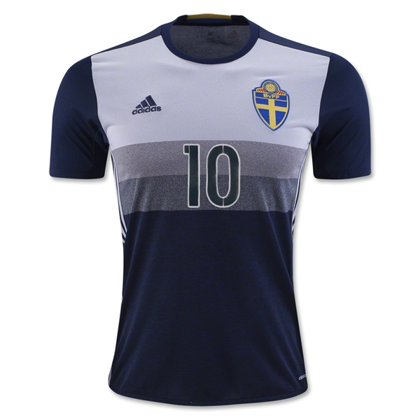 Sweden Away 2016 IBRAHIMOVIC #10 Soccer Jersey - Click Image to Close