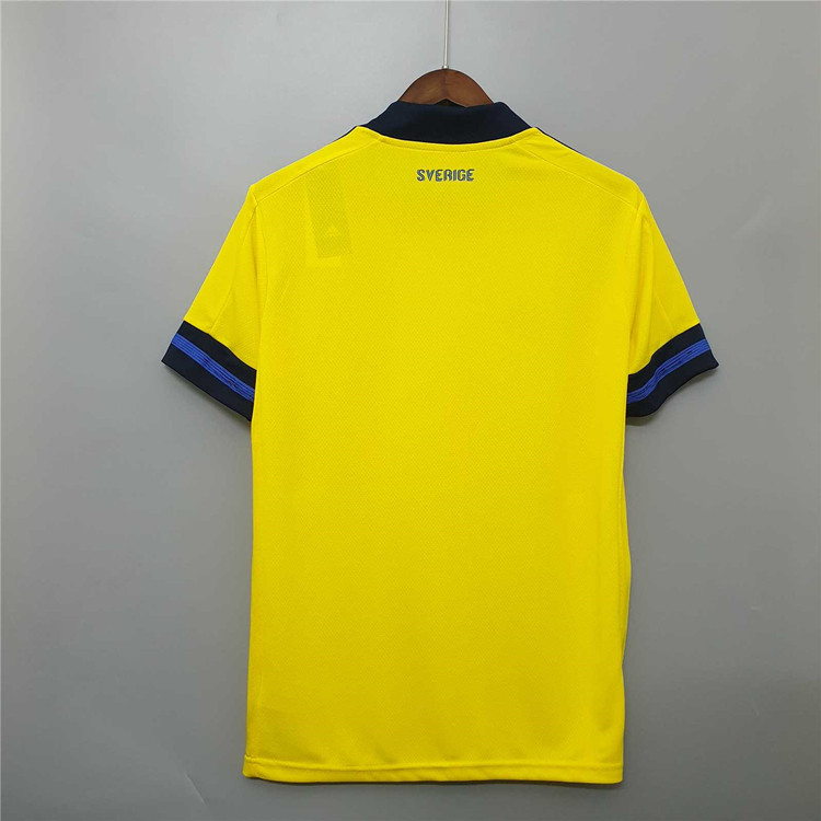 Sweden Euro 2020 Home Yellow Soccer Jersey Football Shirt - Click Image to Close