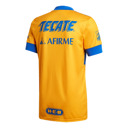 20-21 Tigres UANL Home Yellow Soccer Jersey Shirt - Click Image to Close