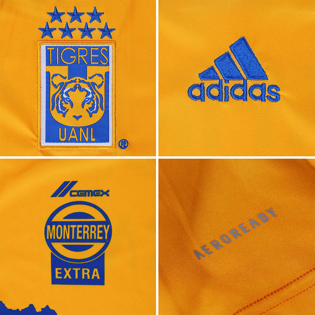 20-21 Tigres UANL Home Yellow Soccer Jersey Shirt - Click Image to Close