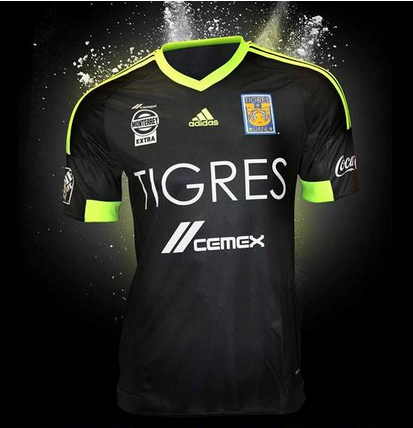 Tigres UANL 2015-16 Away Soccer Jersey Black