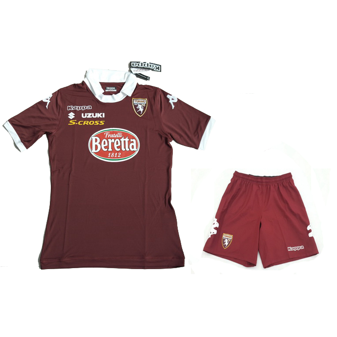 13-14 Torino FC Home Red Soccer Jersey Kit(Shirt+Shorts) - Click Image to Close