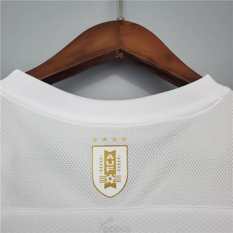 Uruguay 2021 Away Kit White Soccer Jersey Football Shirt - Click Image to Close