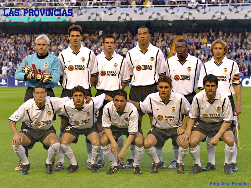 2000-01 Valencia Home Retro Soccer Jersey Shirt - Click Image to Close
