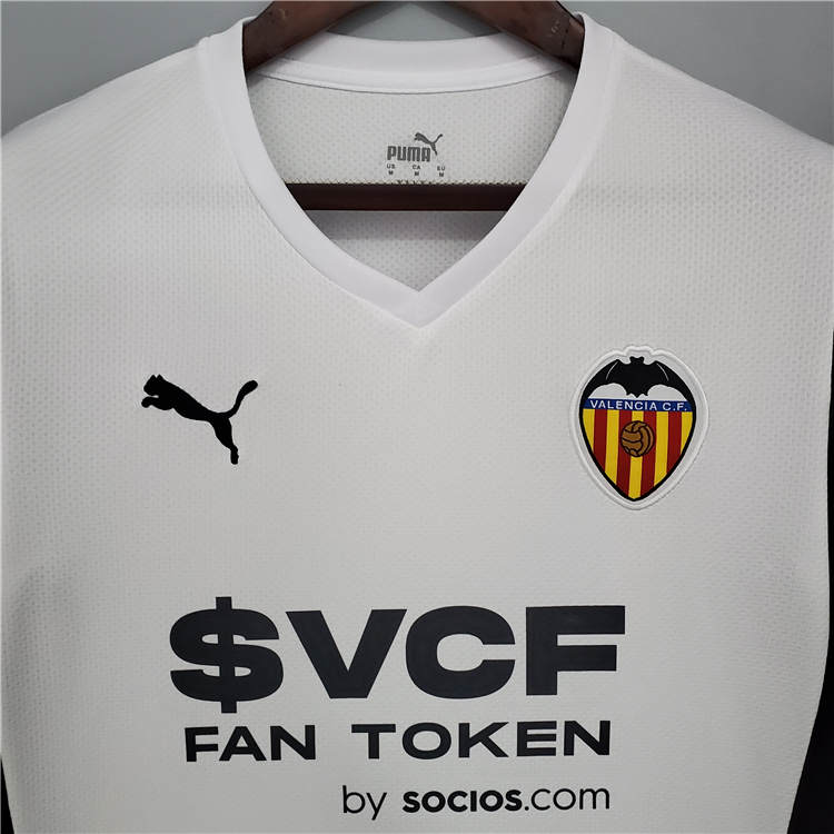 Valencia 21-22 Home White Soccer Jersey Football Shirt - Click Image to Close