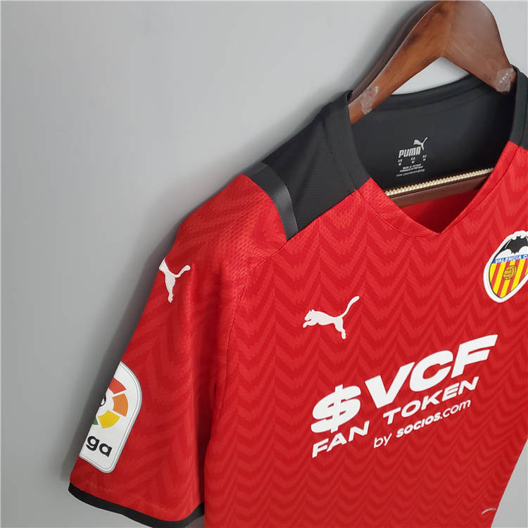 Valencia 21-22 Away Red Soccer Jersey Football Shirt - Click Image to Close