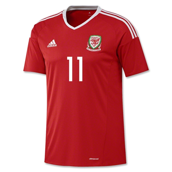Wales Home 2016 BALE 11 Soccer Jersey Shirt - Click Image to Close
