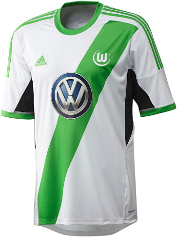 13-14 Wolfsburg Home White Soccer Jersey Shirt - Click Image to Close