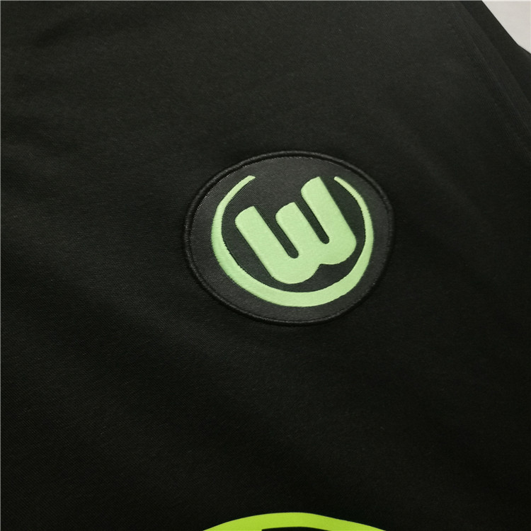 Wolfsburg Away 20-21 Black Soccer Shirt Jersey - Click Image to Close