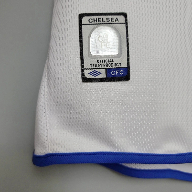 03-05 CHELSEA RETRO AWAY WHITE SOCCER SHIRT JERSEY - Click Image to Close
