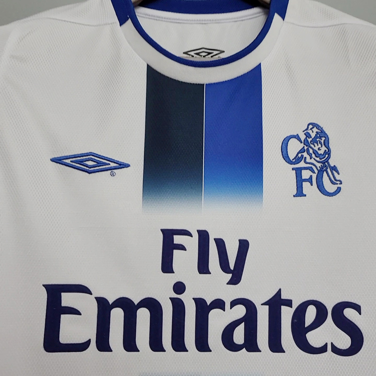 03-05 CHELSEA RETRO AWAY WHITE SOCCER SHIRT JERSEY - Click Image to Close
