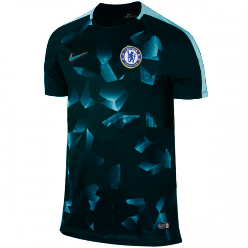 Chelsea 2017/18 Black Blue Pre-Match Training Jersey Shirt