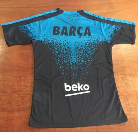 Barcelona Pre-Match 2016 Black Training Shirt - Click Image to Close