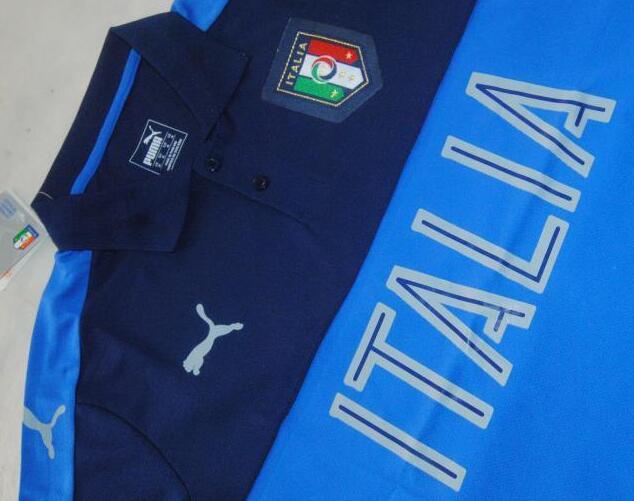 Italy 2016 Euro Blue Polo Shirt - Click Image to Close