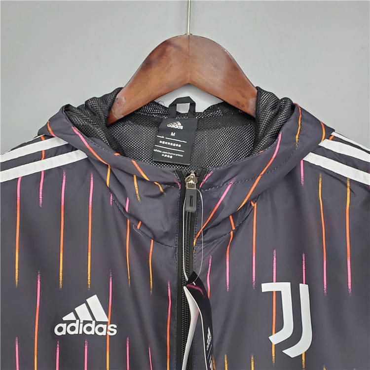 Juventus 21-22 Black Jacket Windbreaker - Click Image to Close