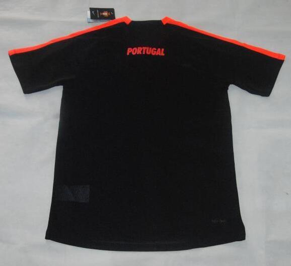 Portugal Euro 2016 Black Training Shirt - Click Image to Close